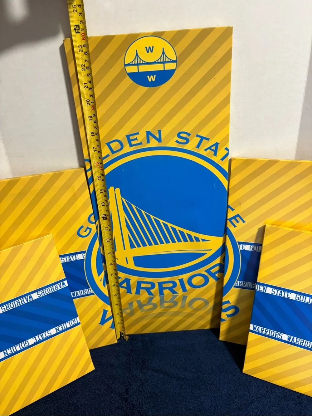 Golden State Warriors 5-Piece Multi-Panel Canvas Wall Art Set 24X48” Sport Decor